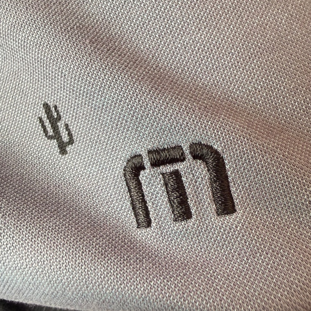 Travis Mathew Mens Gray Cactus Taco Sombrero Print Pima Cotton Golf Polo Shirt L - Picture 7 of 10